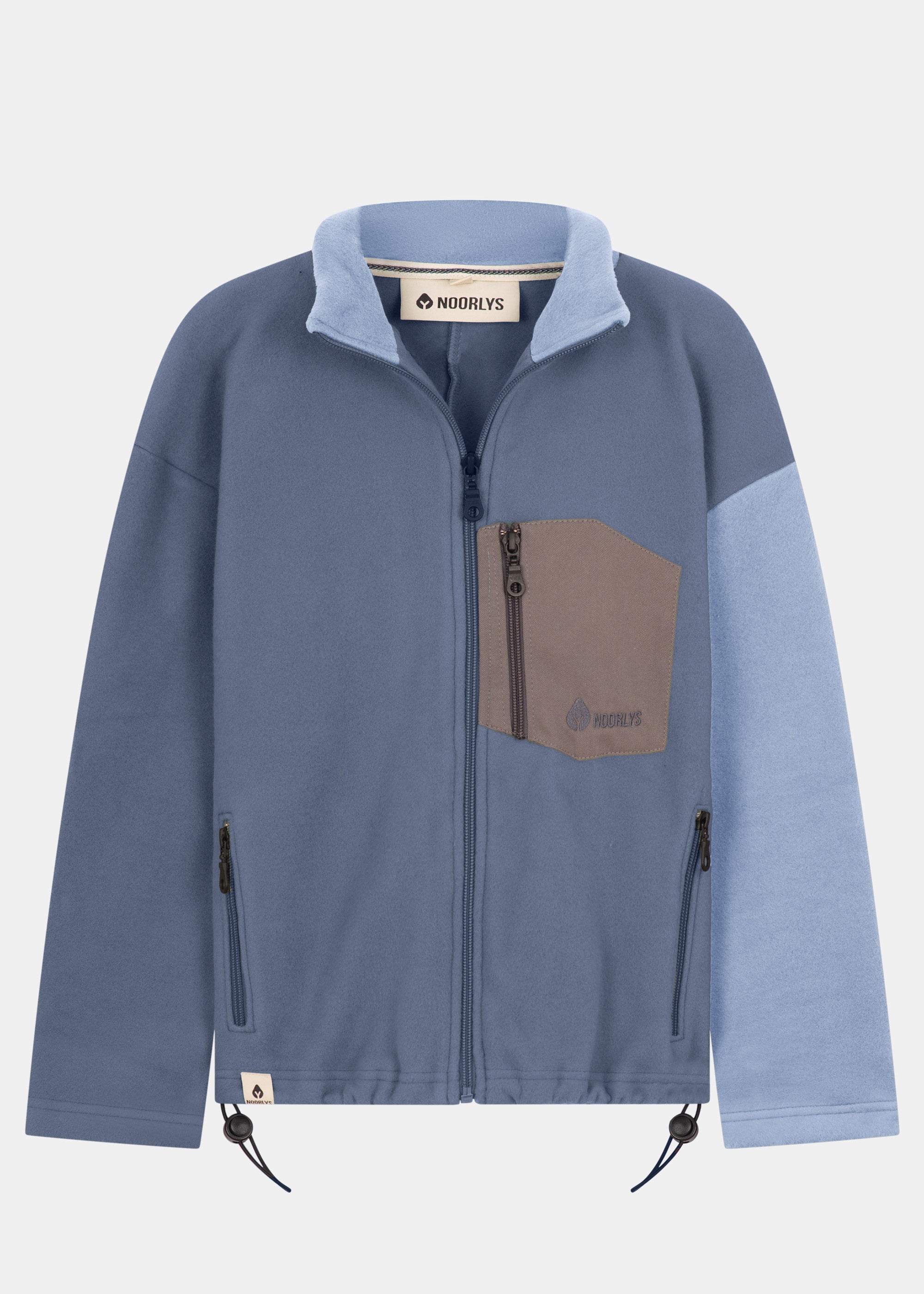 Baumwoll-Fleece-Jacke FÖHRWIND DenimBlue/BabyBlue