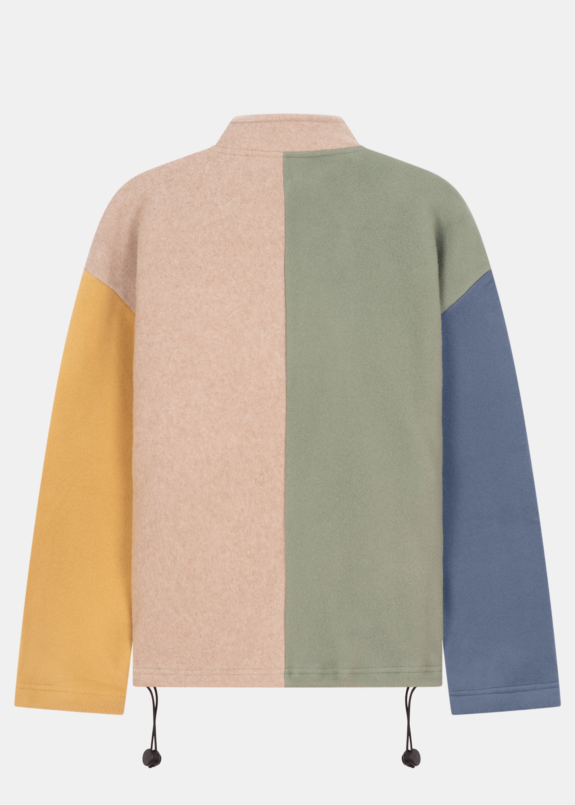 Baumwoll-Fleece-Jacke FÖHRWIND DenimBlue/DustyMint/TaupeMelange/Dünensand