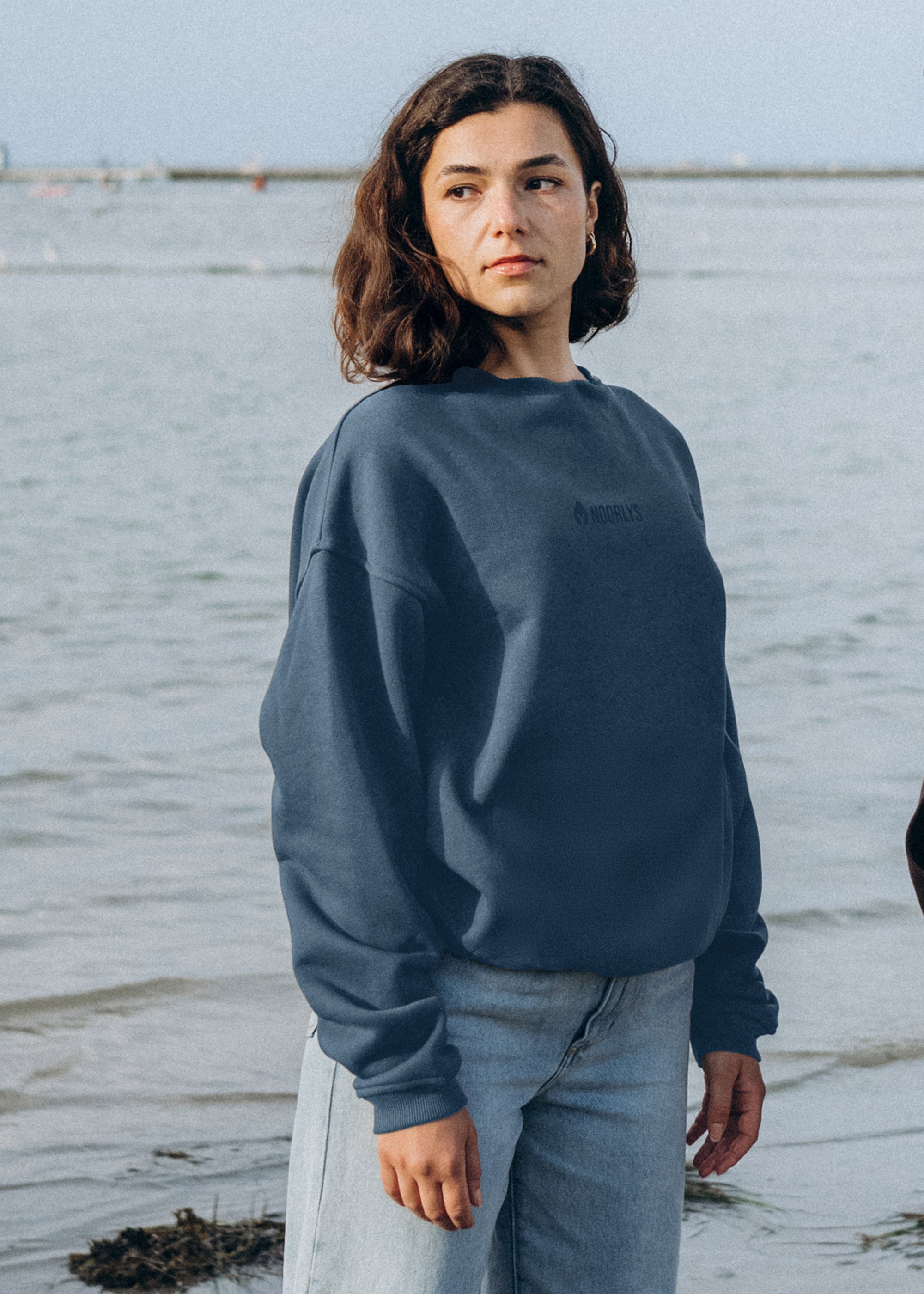 Cropped Heavy-Sweat Sweater PUNDIG DarkSlate