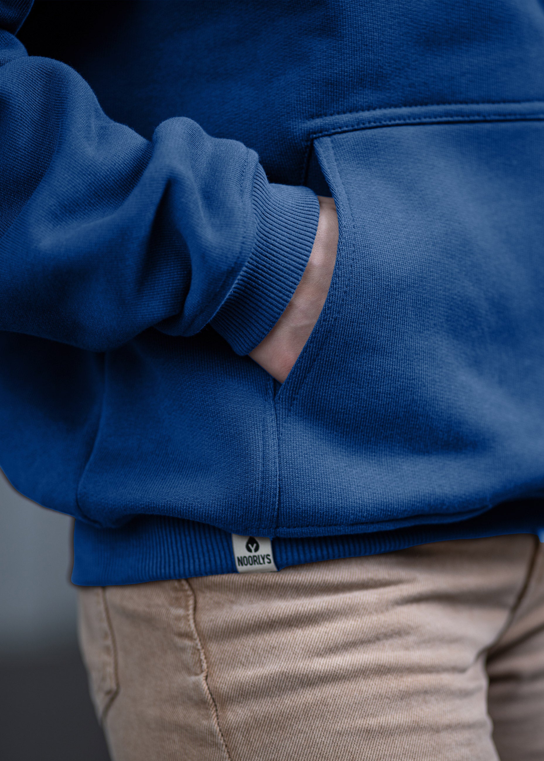 Cropped Heavy-Sweat Hoodie PUNDIG Limoges/PearledIvory