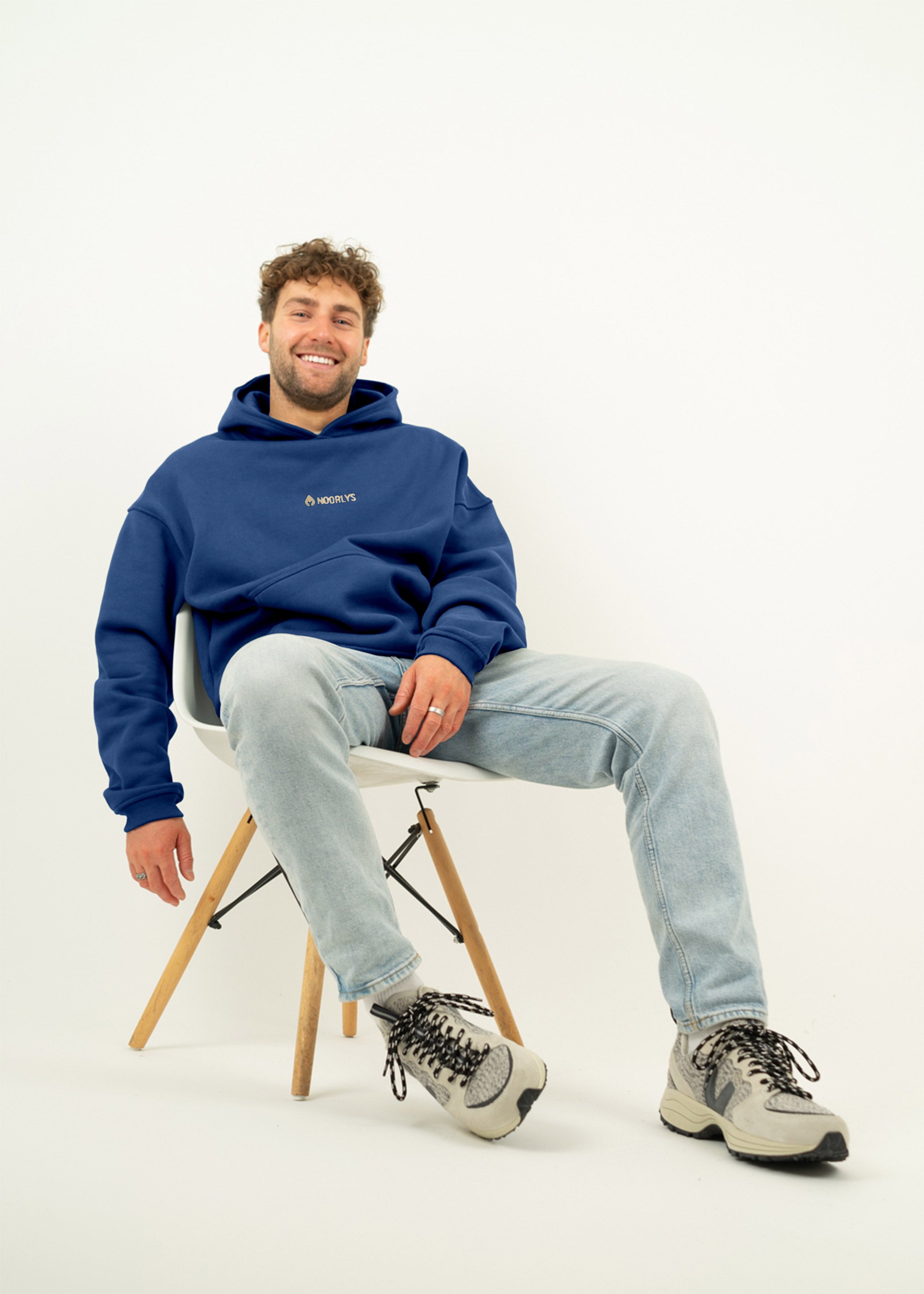 Cropped Heavy-Sweat Hoodie PUNDIG Limoges/PearledIvory