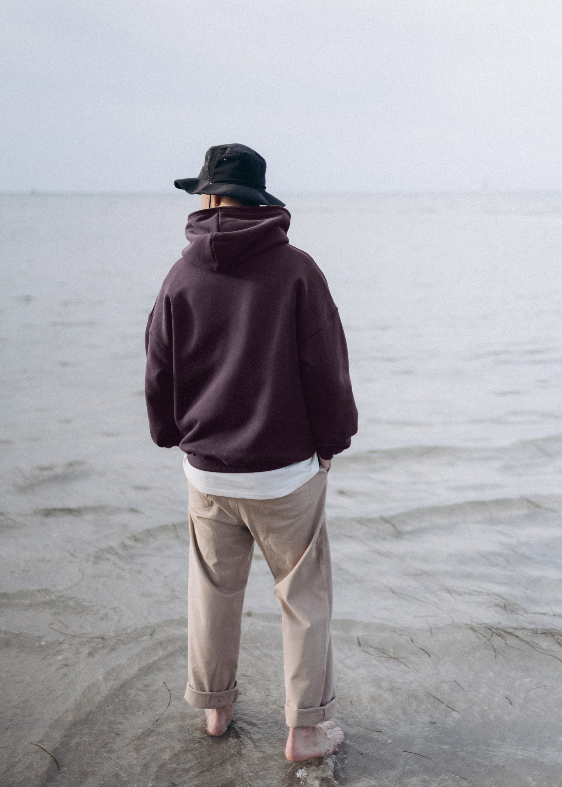 Cropped Heavy-Sweat Hoodie SWOOR PlumPerfect