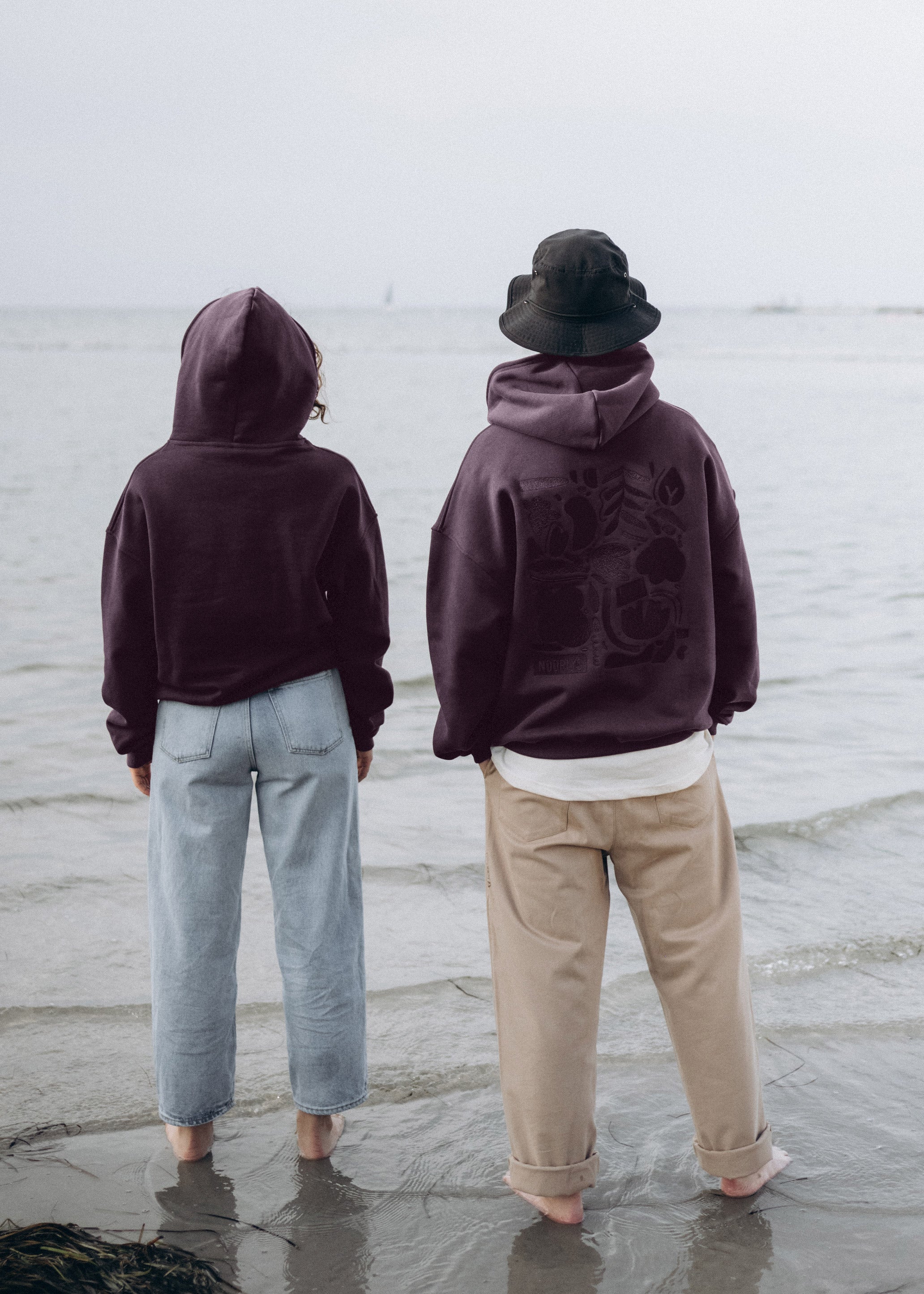 Cropped Heavy-Sweat Hoodie PUNDIG PlumPerfect