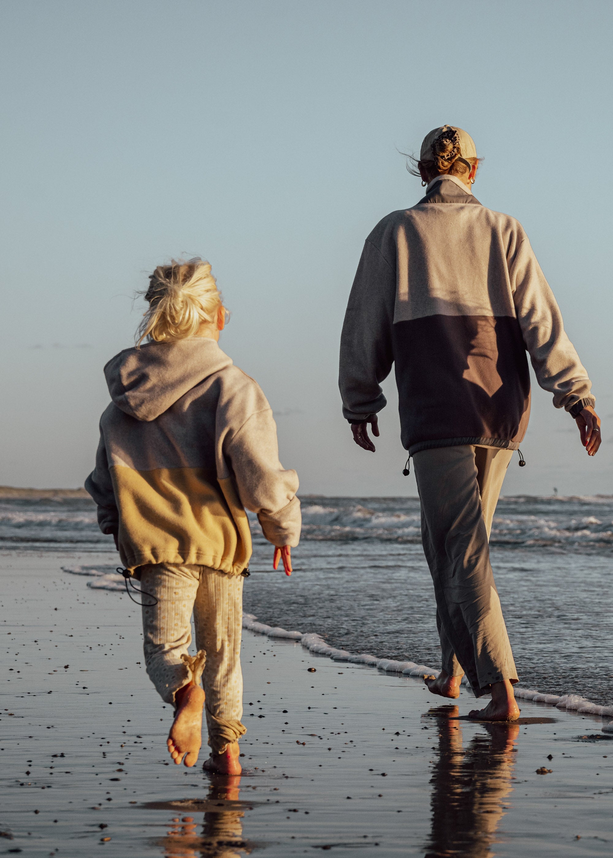 Baumwoll-Fleece-Hoodie FLITZ TaupeMelange/Dünensand