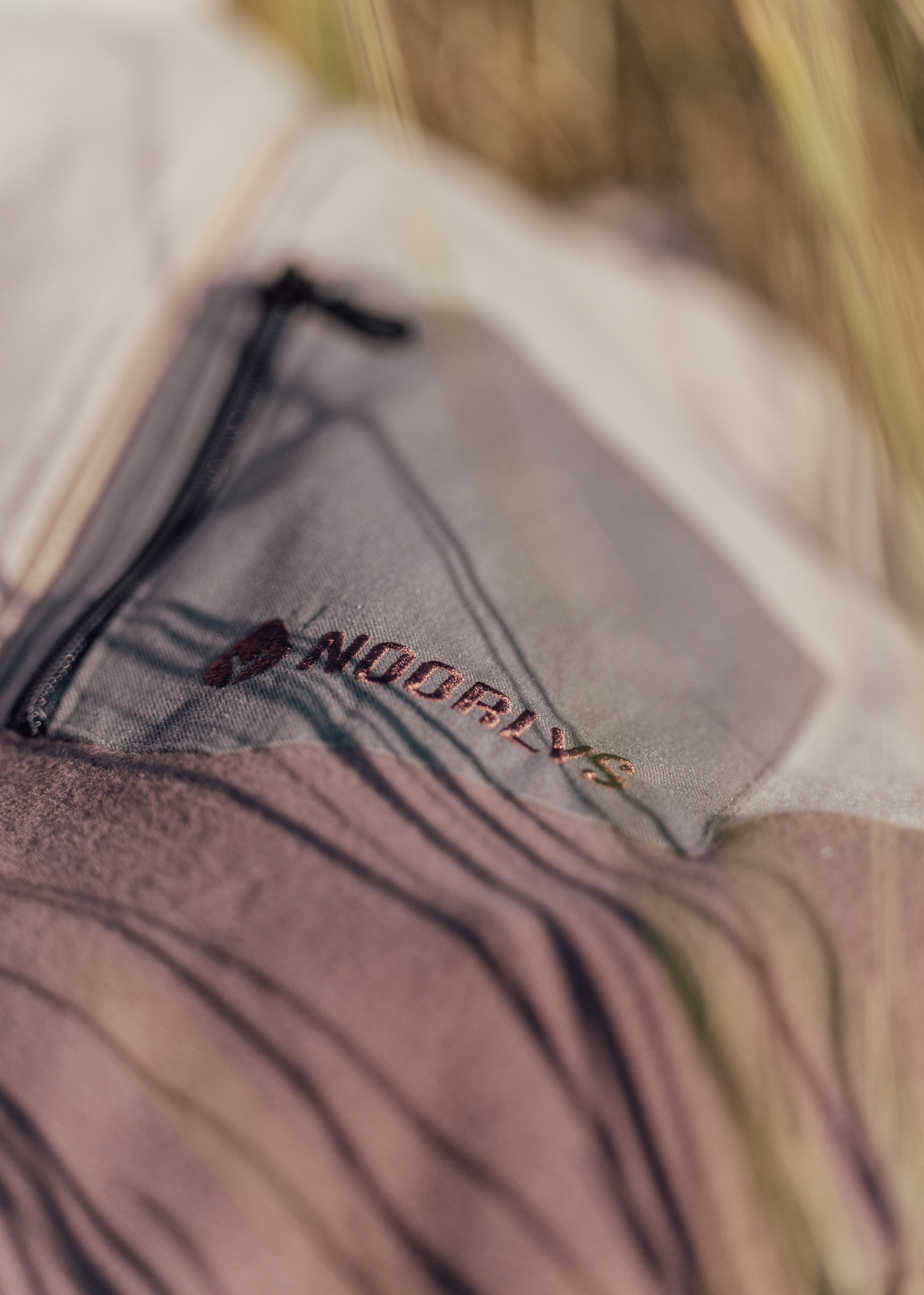 Baumwoll-Fleece-Jacke MÖÖK TaupeMelange/DustyBrown