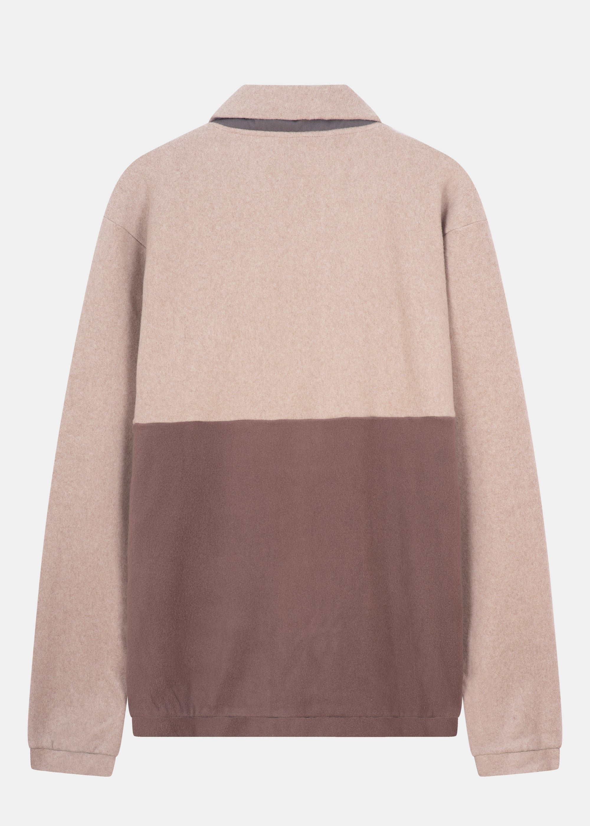 Baumwoll-Fleece-Jacke MÖÖK TaupeMelange/DustyBrown