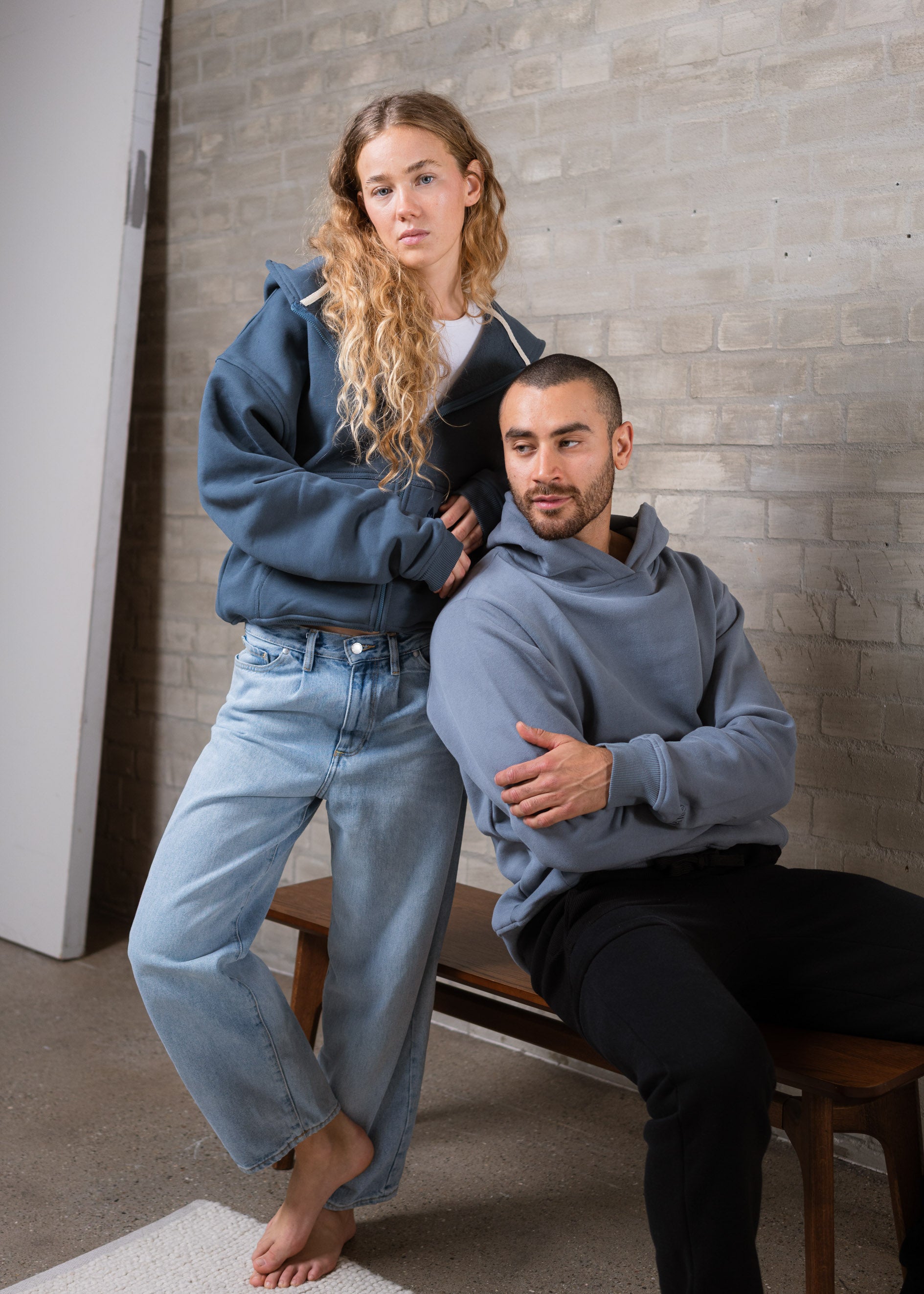 Heavy-Sweatjacke PUNDIG DarkSlate