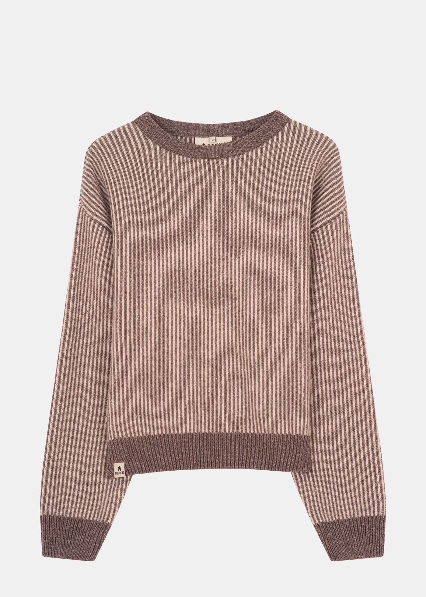 Strickpullover NELLIE SchokoladeOysterGreyStriped