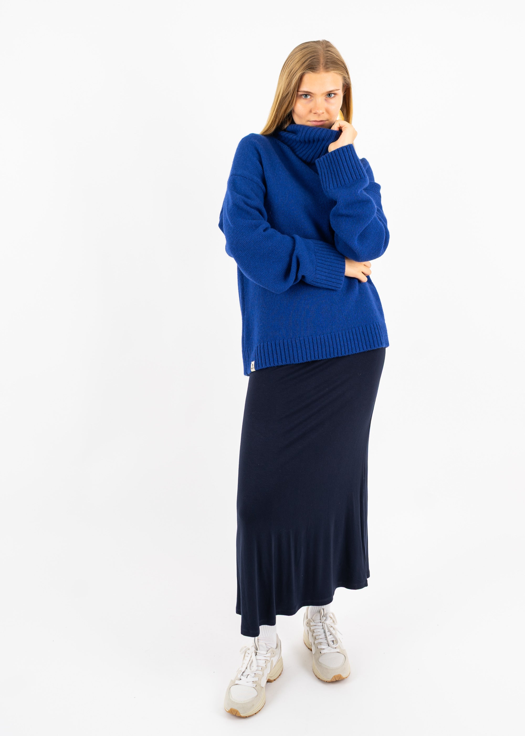 Unser Model Maike ist <strong>176 cm</strong> groß und trägt <strong>Größe S</strong>.#