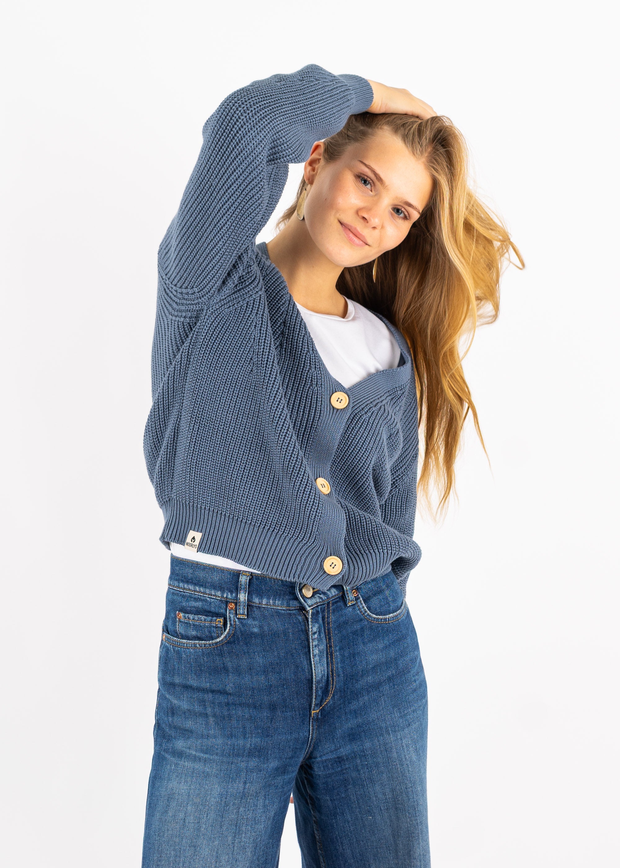 Unser Model Maike ist <strong>176 cm</strong> groß und trägt <strong>Größe S</strong>.#