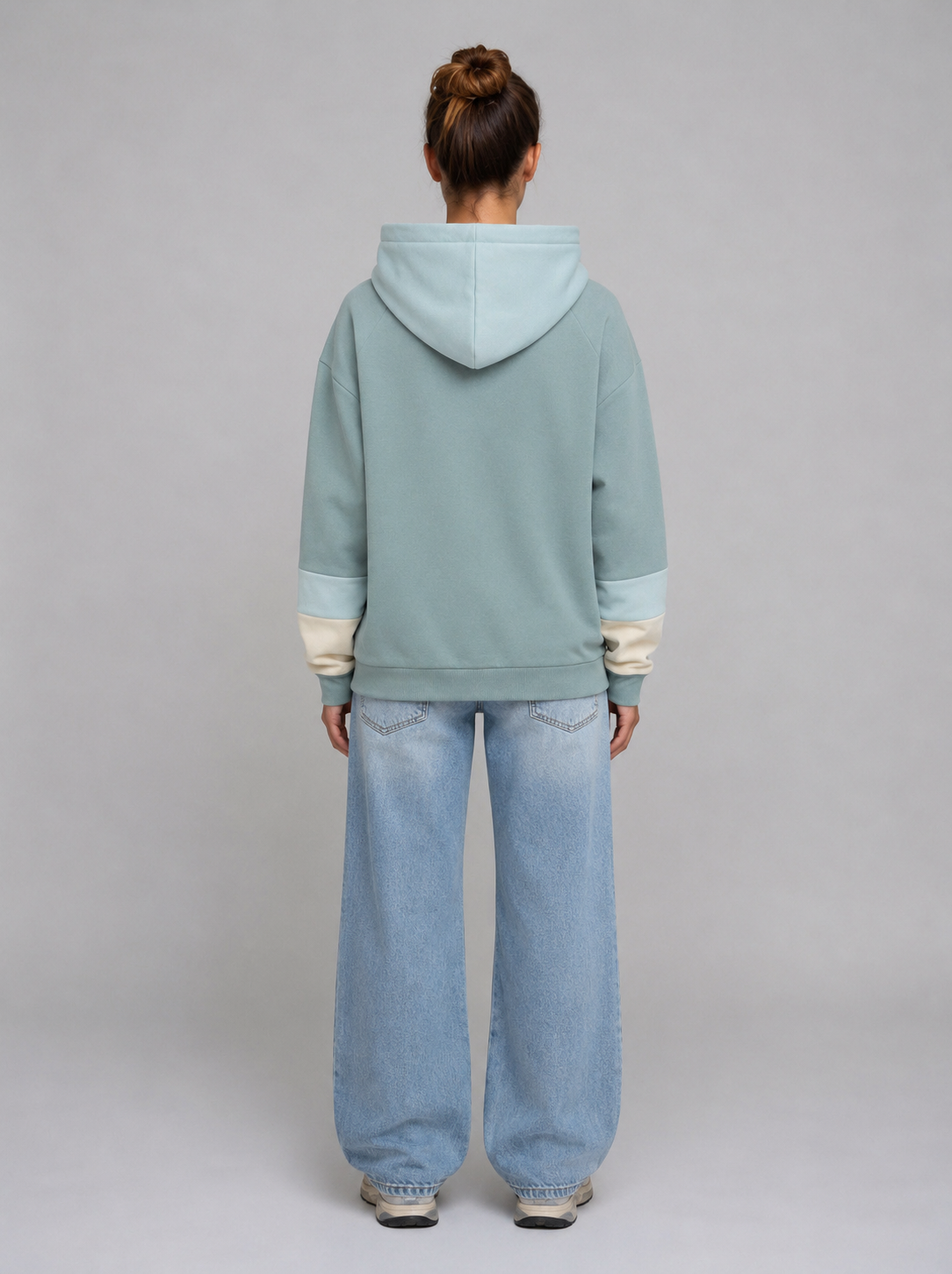 Hoodie TÜÜTJE SilverBlue/IllusionBlue/PearlIvory