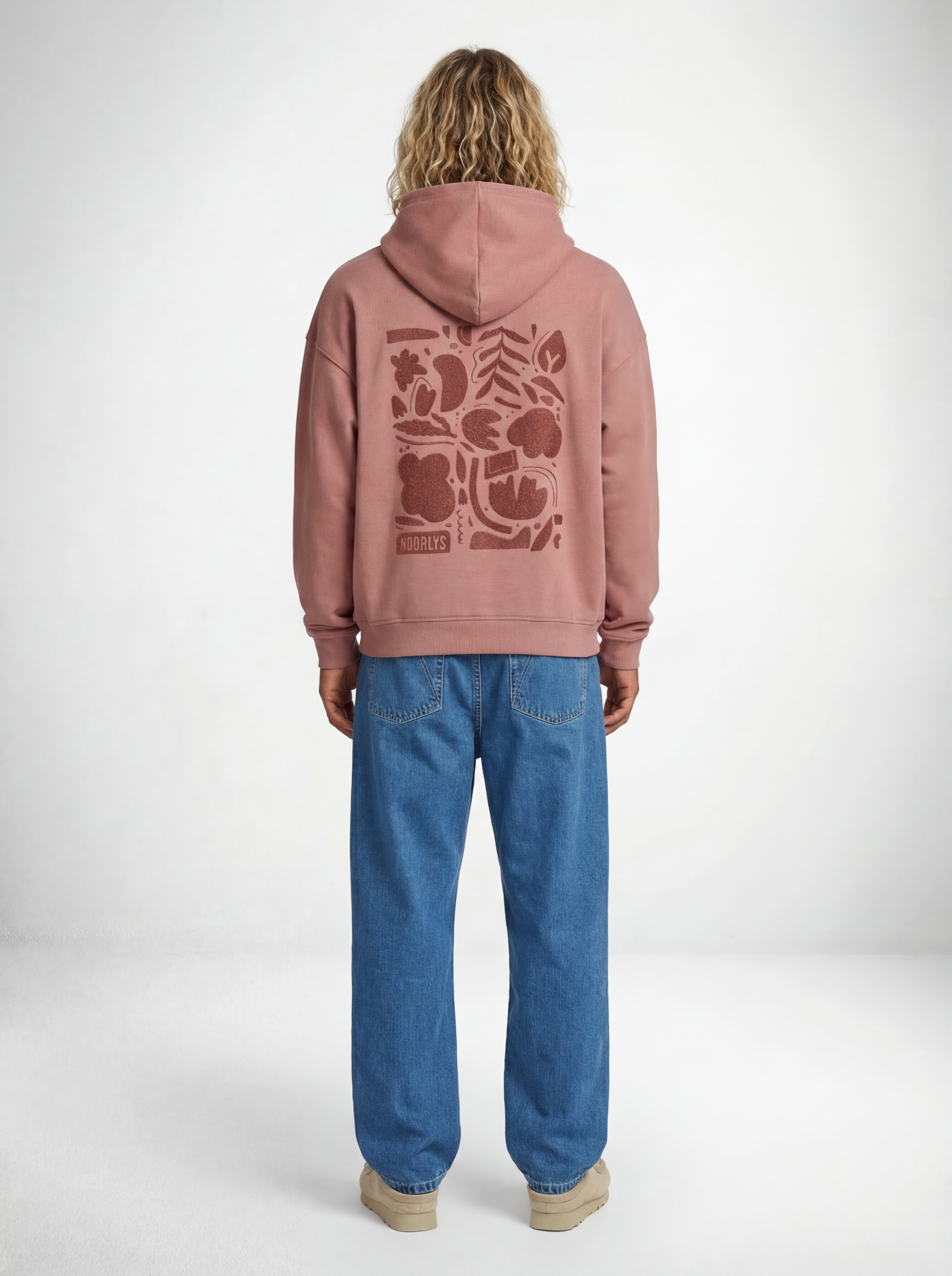 Boxy Heavy-Sweat Hoodie PUNDIG DustyRose/Marsala