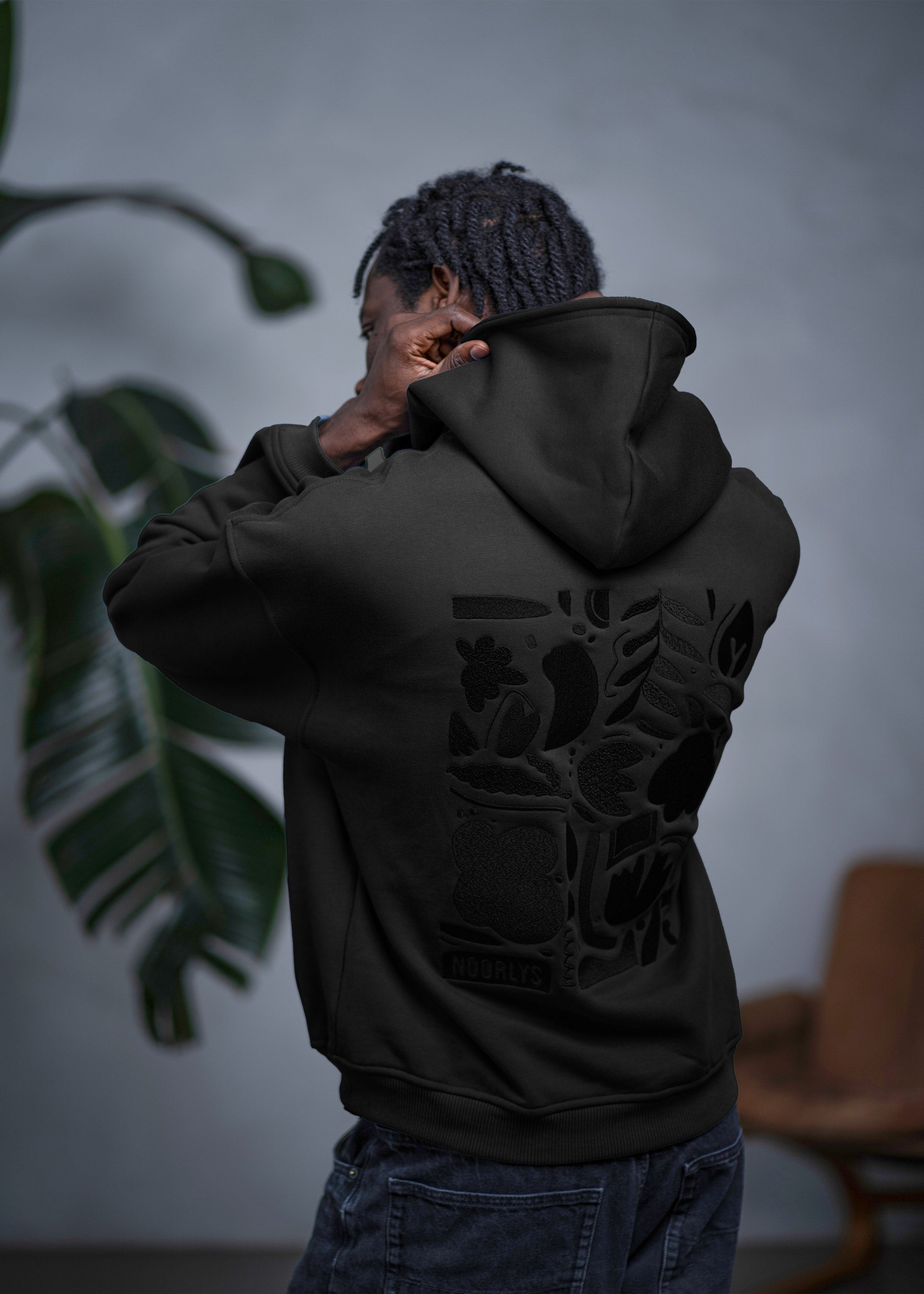 Boxy Heavy-Sweat Hoodie PUNDIG Black