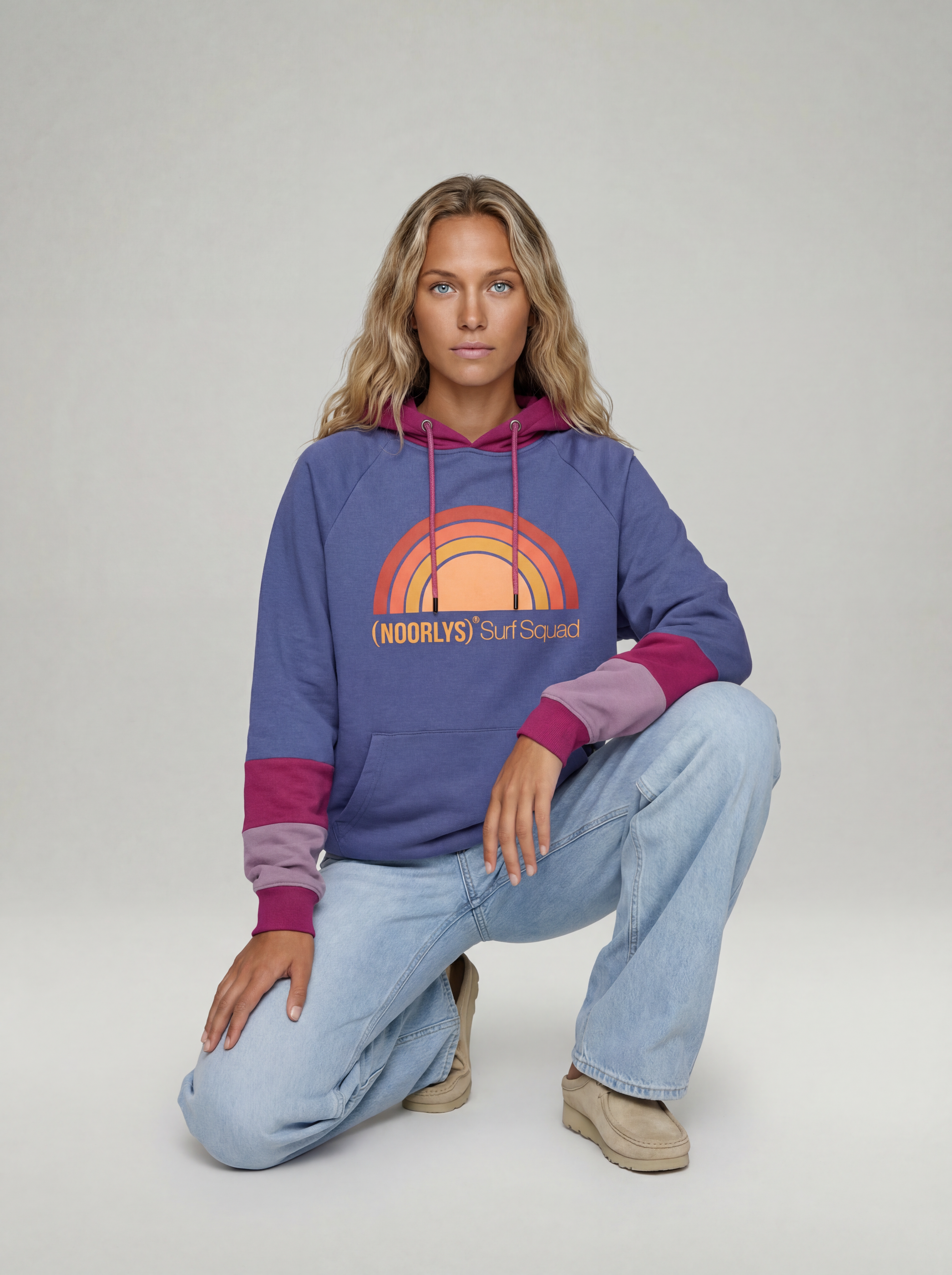 Hoodie TÜÜTJE SkipperBlue/Beaujolais/Mauve