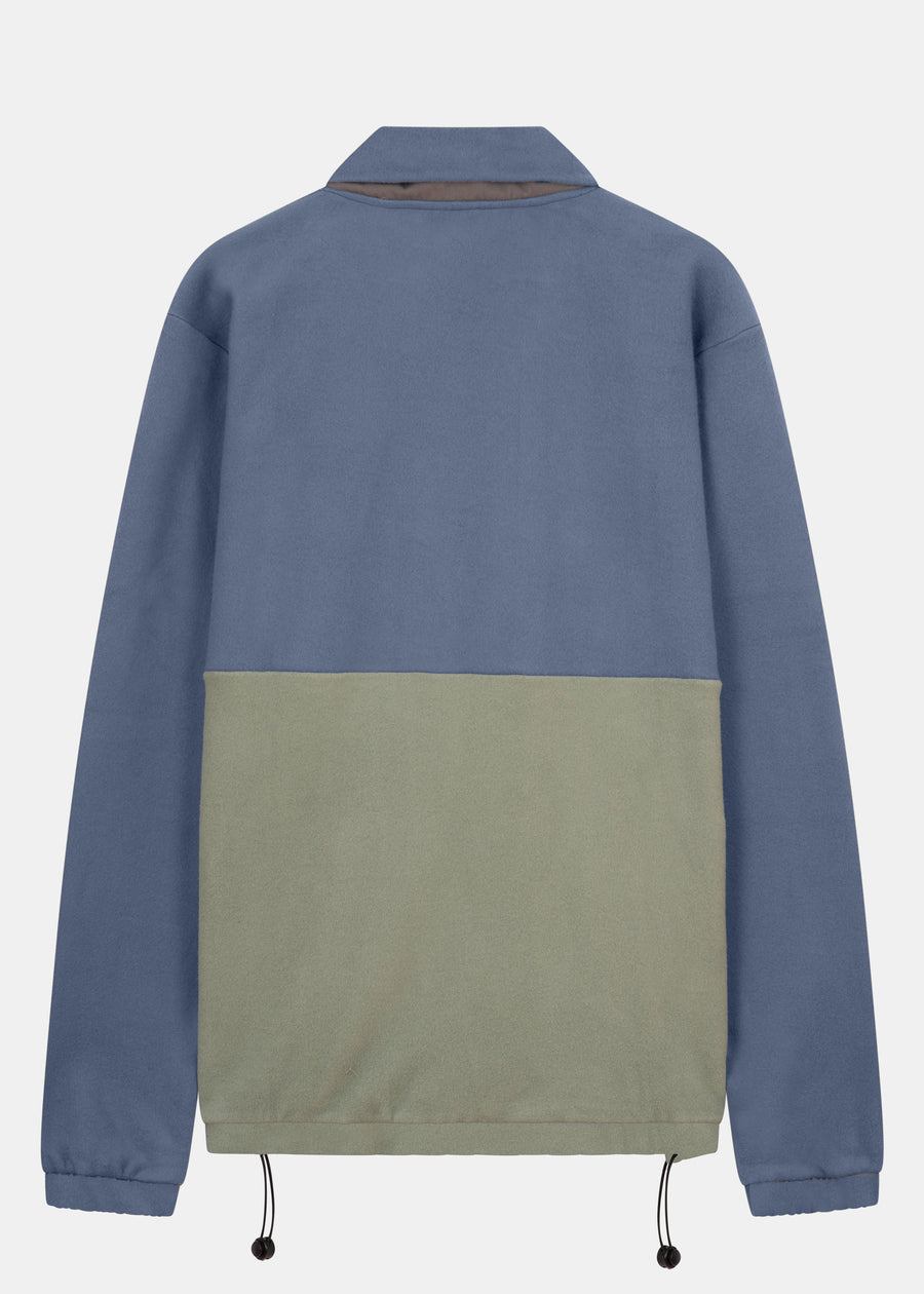 Baumwoll-Fleece-Jacke MÖÖK DenimBlue/DustyMint