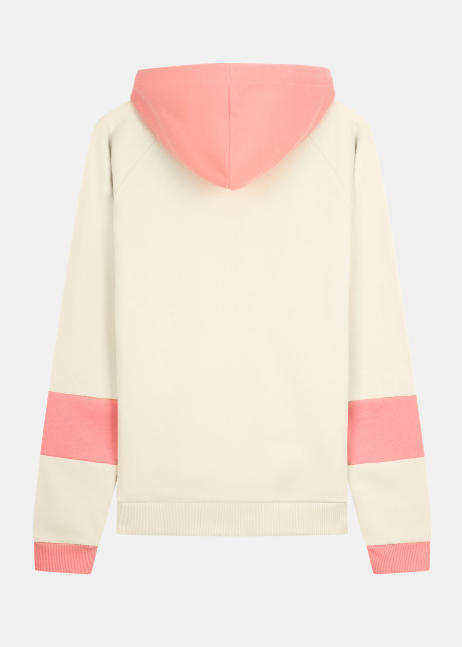 Hoodie TÜÜTJE PearledIvory/FlamingoPink