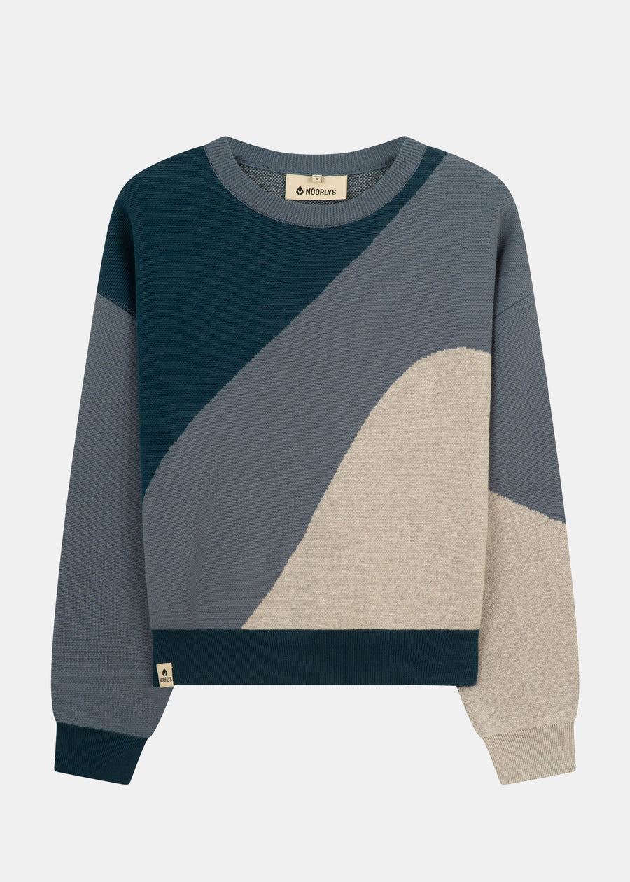 Jacquard-Sweater SPEEKER Navy/BalticBlue/Ash