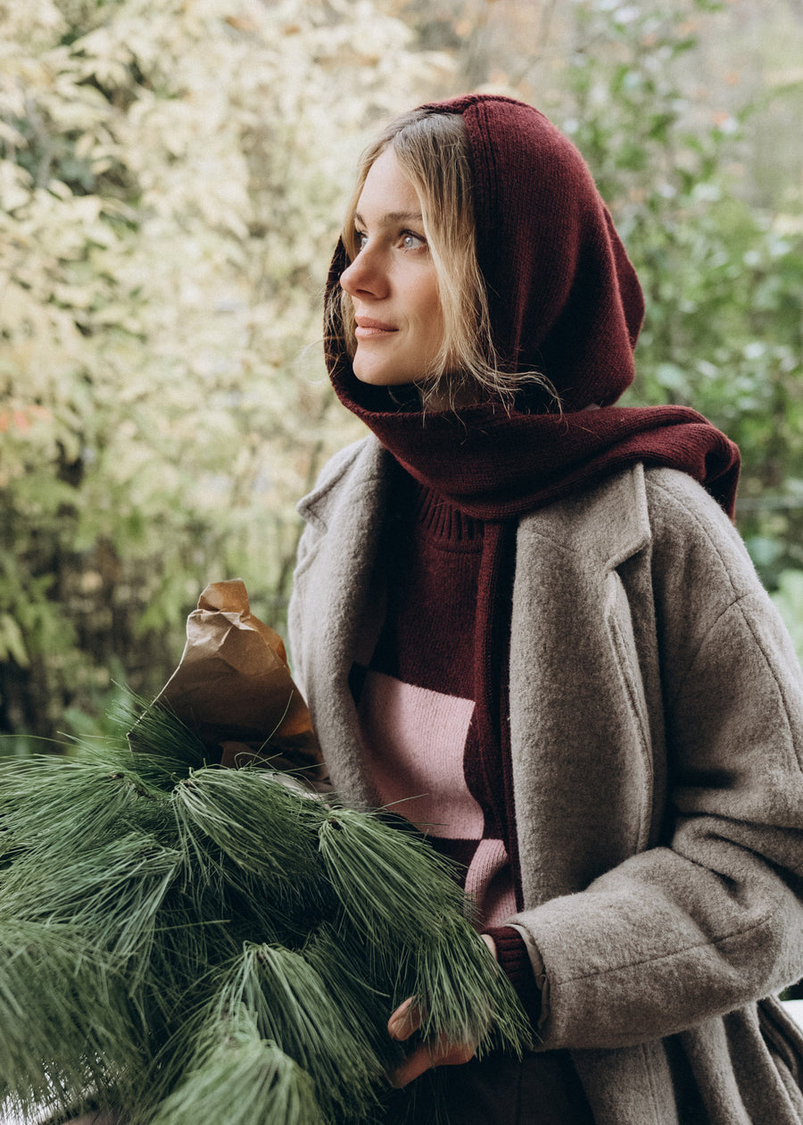 Hoodie-Schal MUFFLER Violett