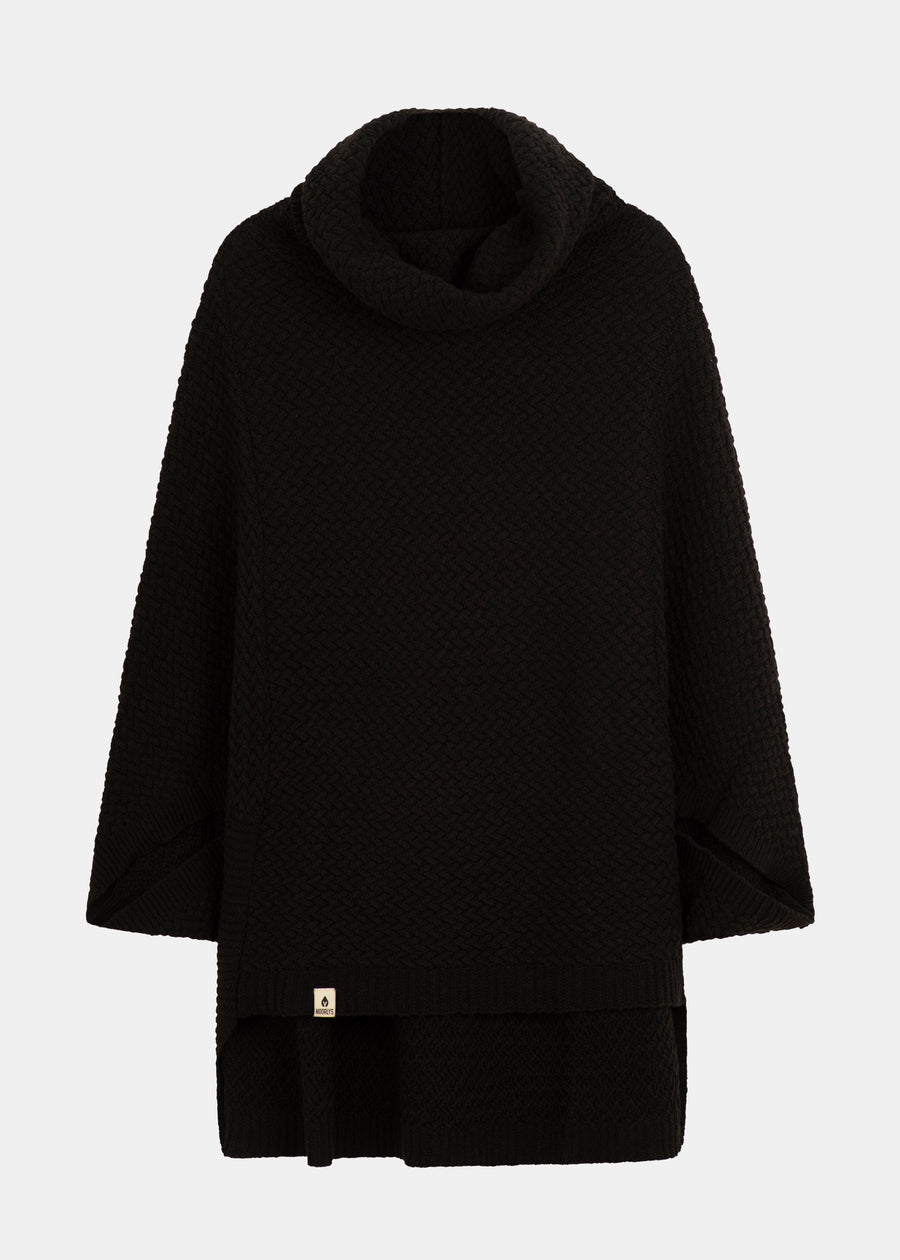 Strick-Poncho MUUS Black