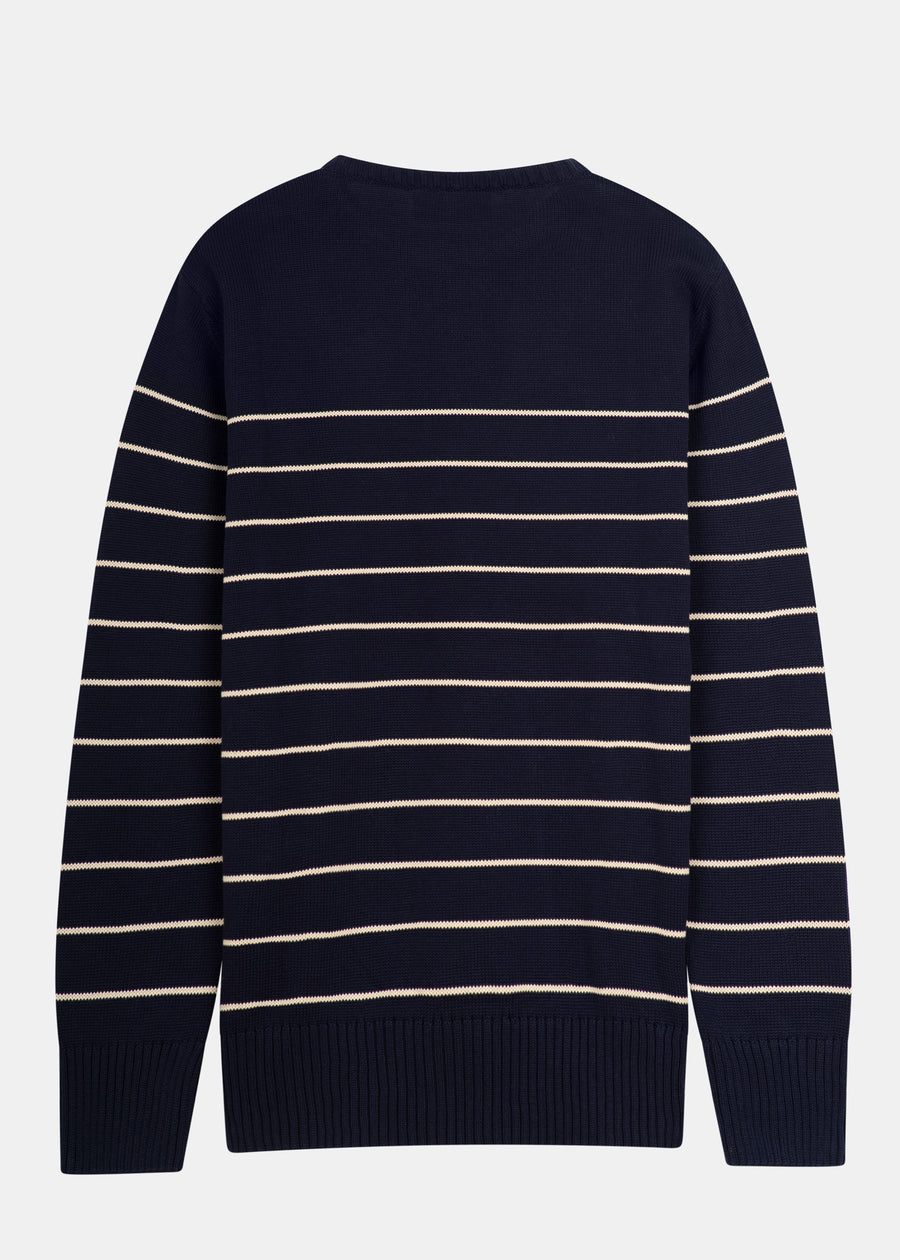 Second Choice Strickpullover NavyBeige-Striped