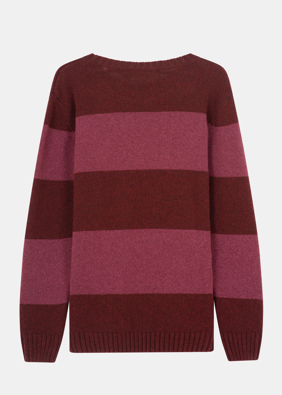 Strickpullover RIFFELT PlumViolettStriped