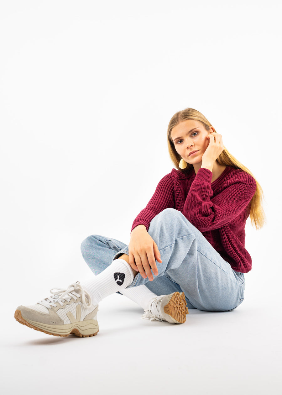 Unser Model Maike ist 176 cm groß und trägt Größe S.#