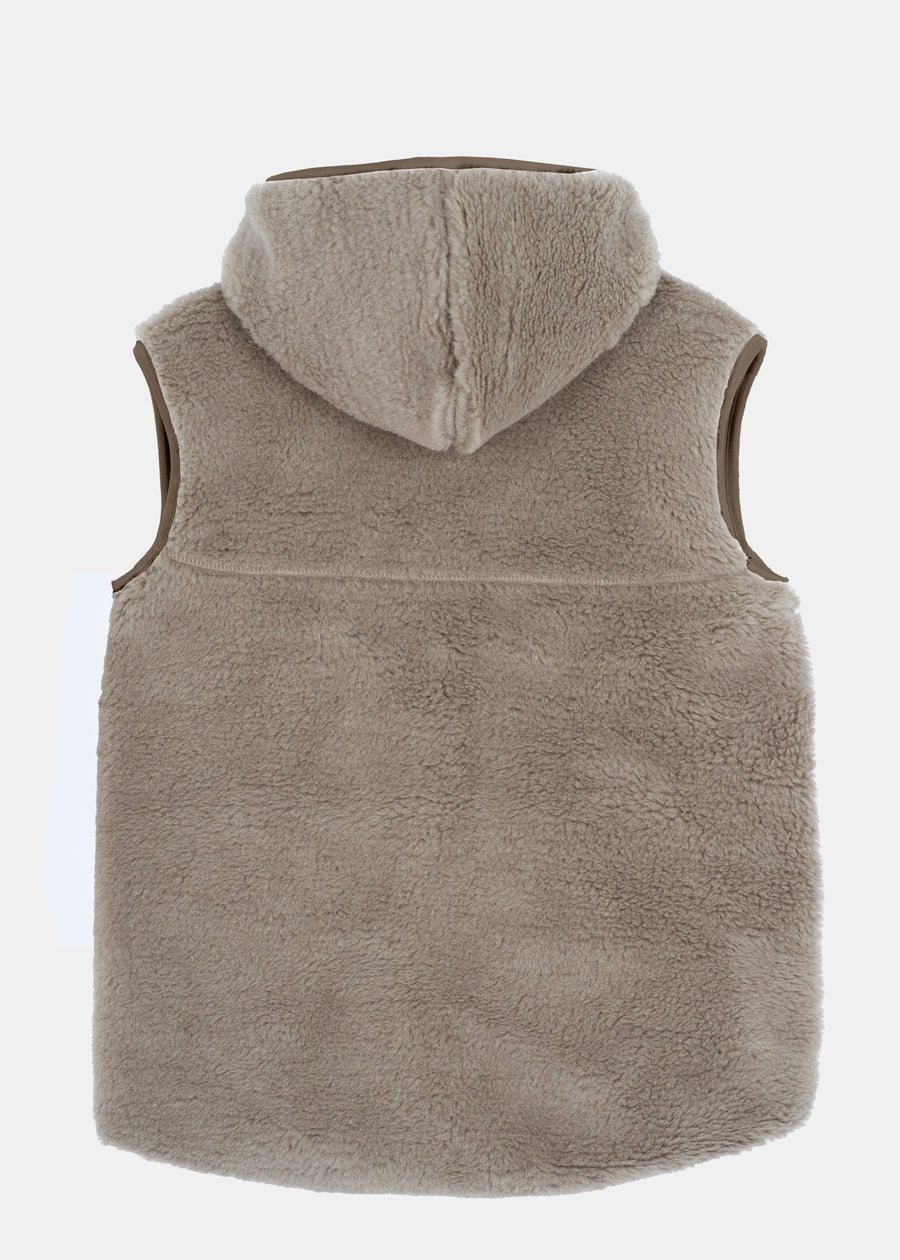 Woll-Weste MUCKELN Greige