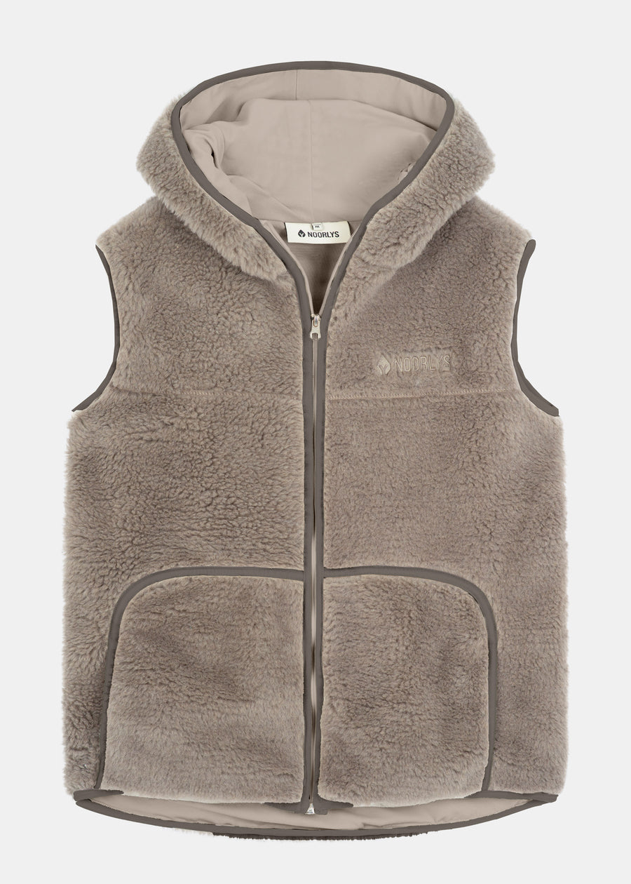 Woll-Weste MUCKELN Greige