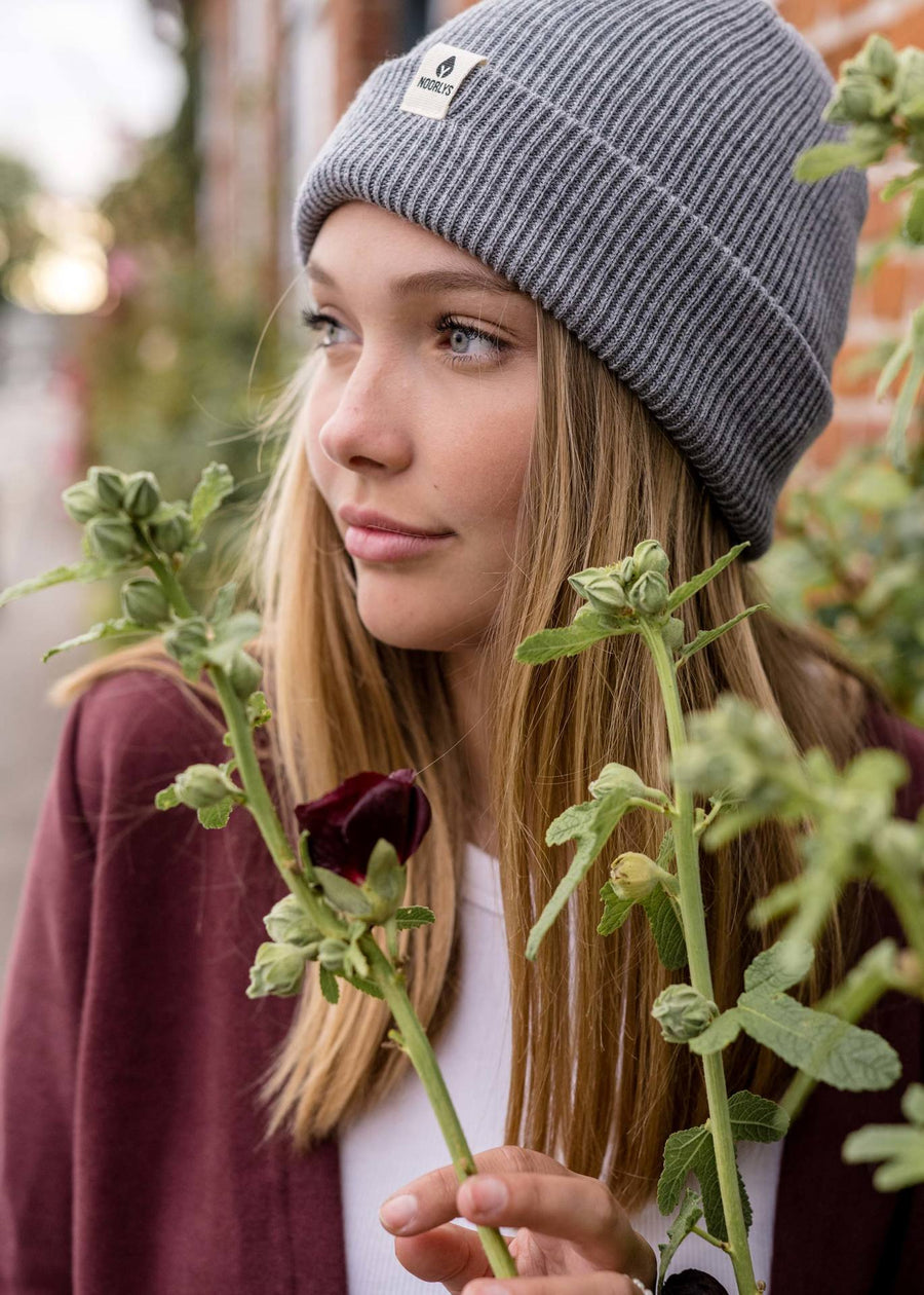 Merino wool hat TOMKE LightAsh